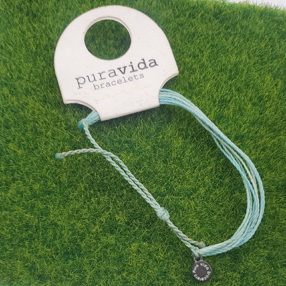 Pura Vida Aqua Braided Bracelet B3419